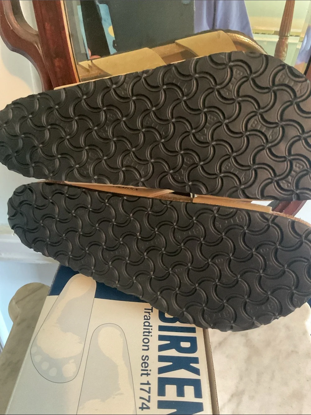 Birkenstock Tan Double-Buckle Leather Sandals